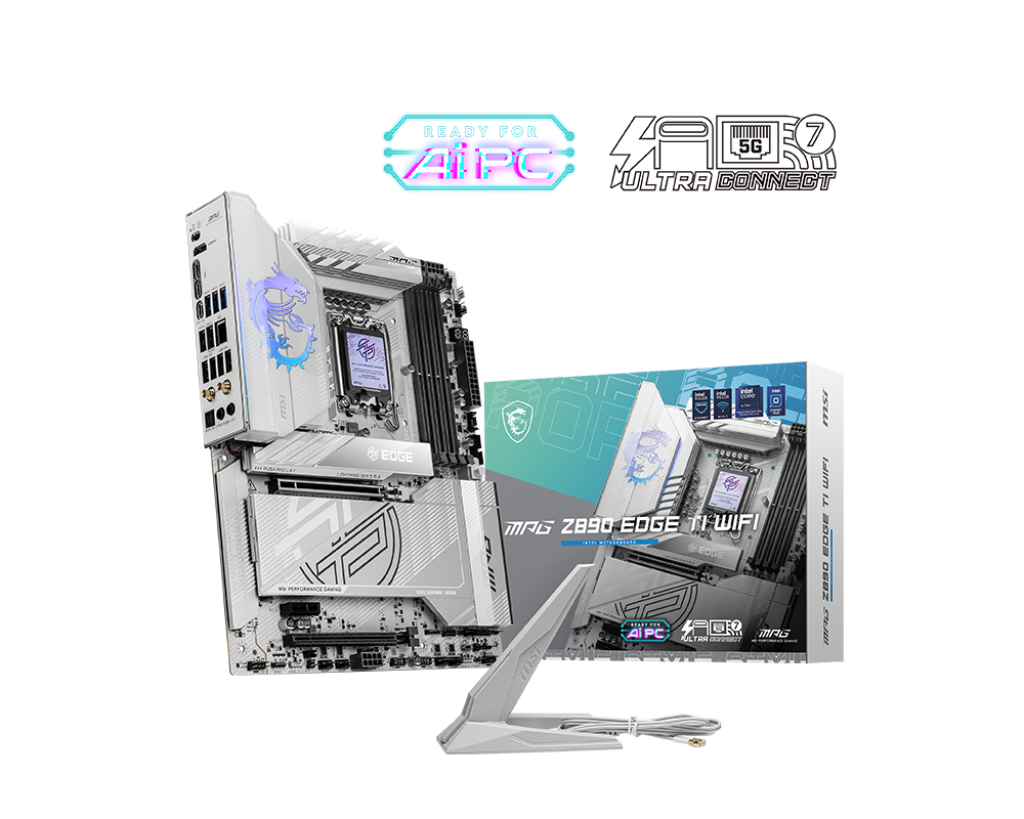 Msi MPG Z890 EDGE TI WIFI Sc-1851 Z890 DDR5 9200Mhz 5xM2 5Gbit LAN WIFI7 20Gbps USB ATX INTEL Anakart