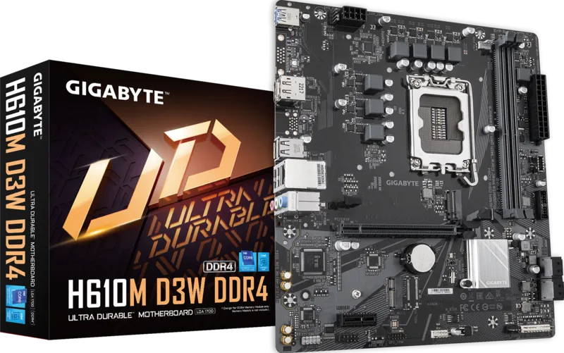 Gigabyte H610M D3W DDR4 Sc-1700 DDR4 3200Mhz M2 VGA HDMI mATX INTEL Anakart