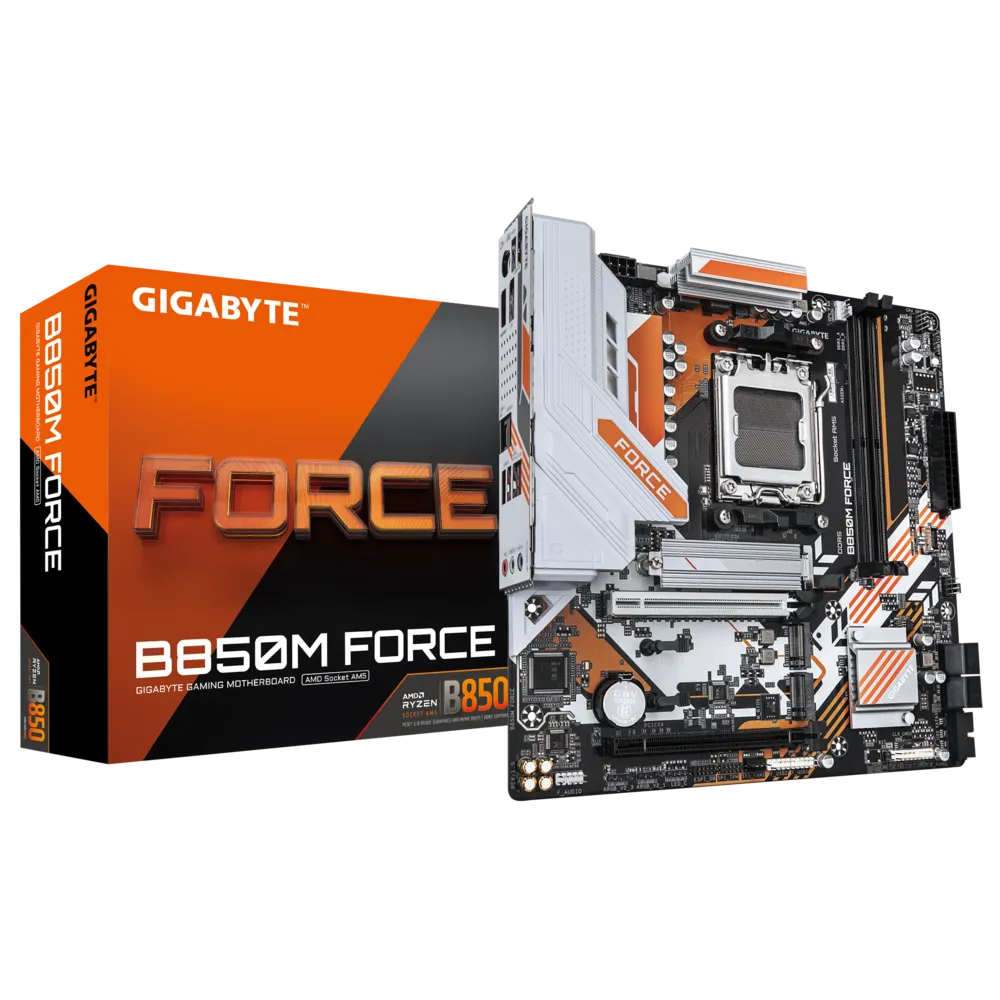 Gigabyte B850M FORCE Sc-AM5 DDR5 9600Mhz 3xM2 2.5Gbe Lan mATX AMD Anakart