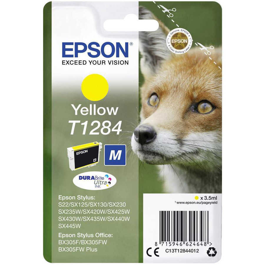 Epson C13T12844021 T1284-C13T T1284 1.300 Sayfalık Sarı Orijinal Inkjet Kartuş