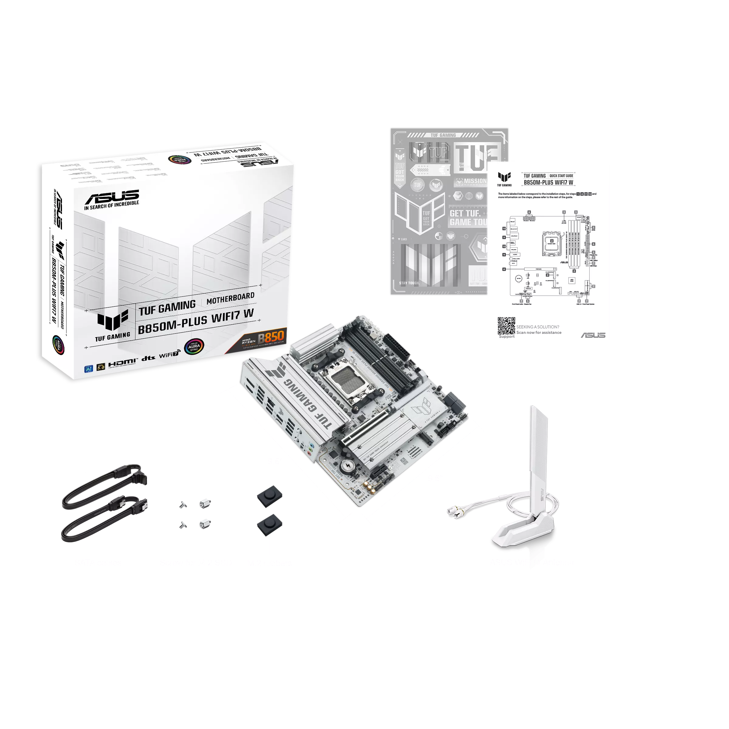 Asus TUF GAMING B850M-PLUS WIFI7 W Sc-AM5 DDR5 8000Mhz 3xM2 2.5Gbit Wi-Fi7 ATX AMD Anakart