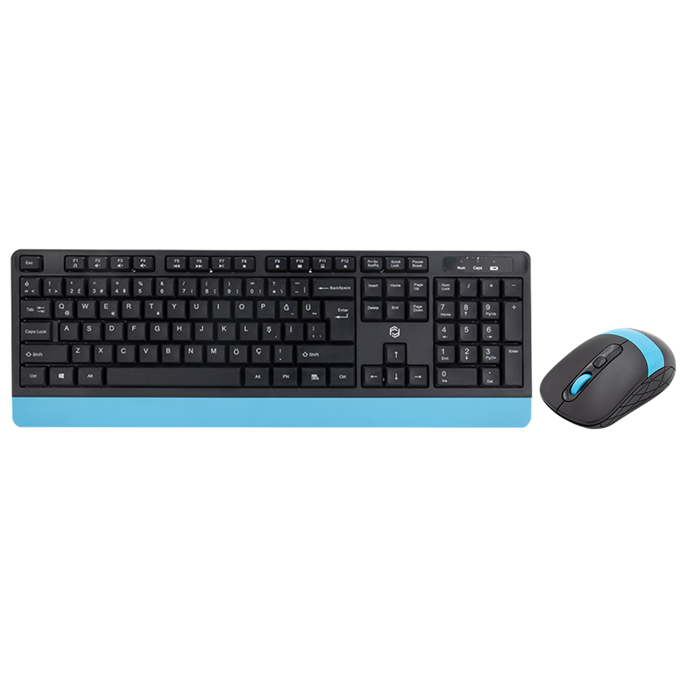 Frisby FK-4885QU Q TR Standart Siyah Mavi Kablosuz Klavye Mouse Set