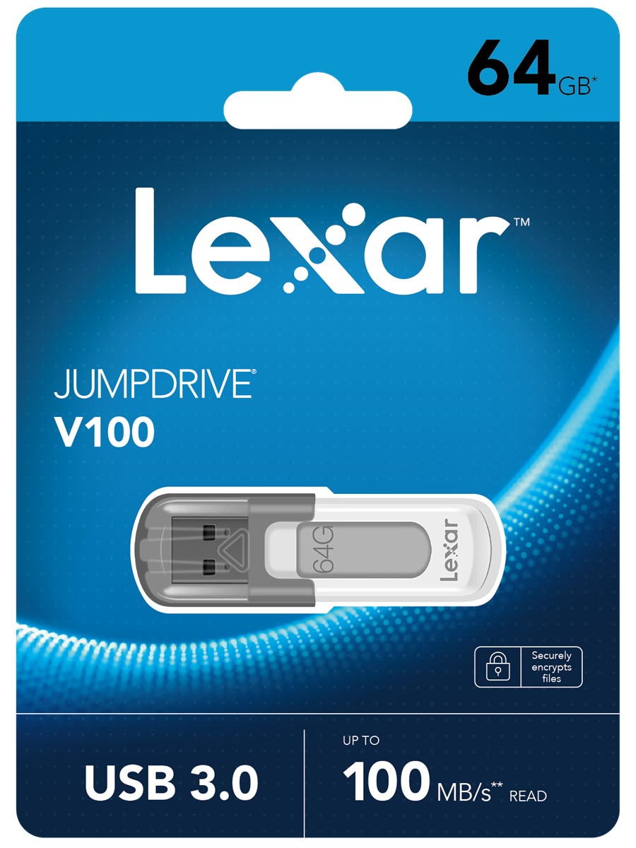 Lexar LJDV100-64GABGY 64 GB JumpDrive V100 USB 3.0 Flash Bellek