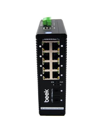 Beek BN-ISW-2082PG 8 Port Gigabit Poe 2 Port SFP Yönetilebilir Endüstriyel Switch