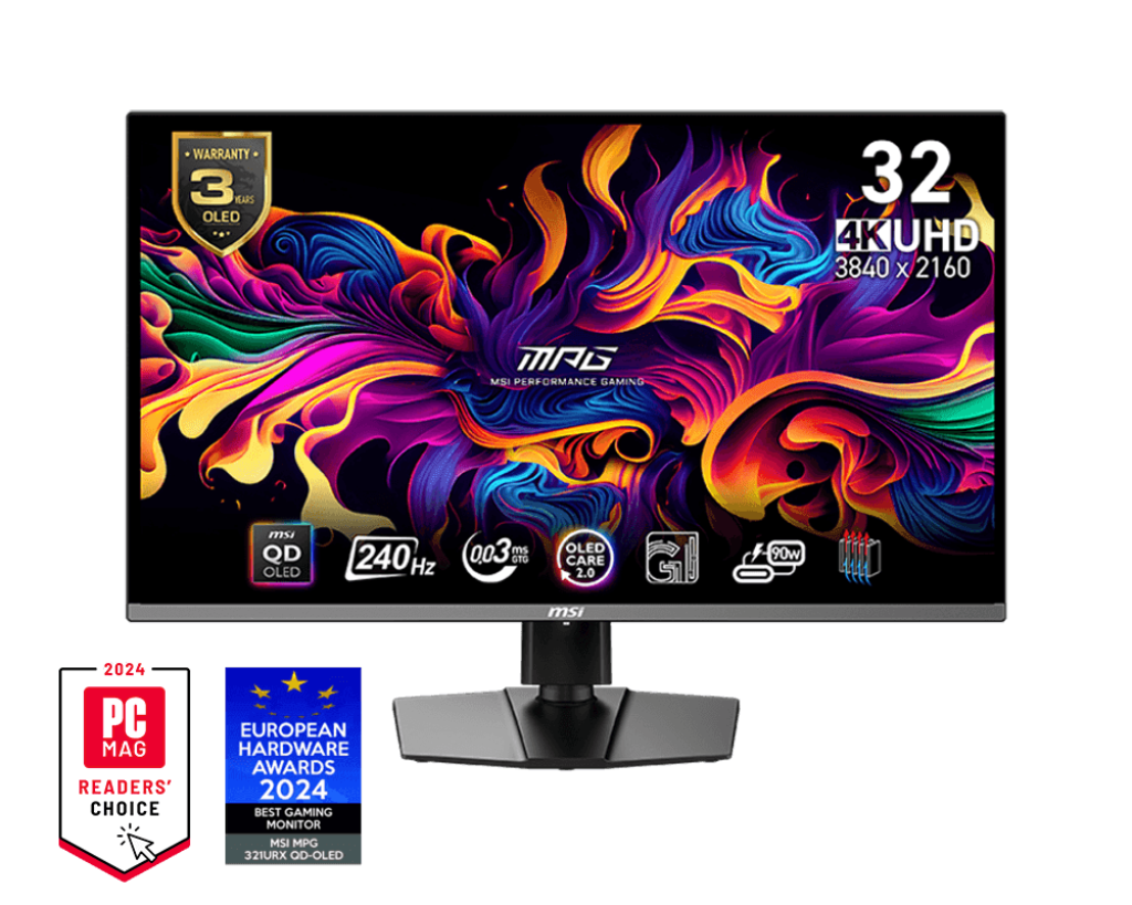Msi MPG 321URX QD-OLED 31.5 inch 3840x2160 0.03ms 240Hz HDI DP AdaptiveSync Oyuncu Monitörü