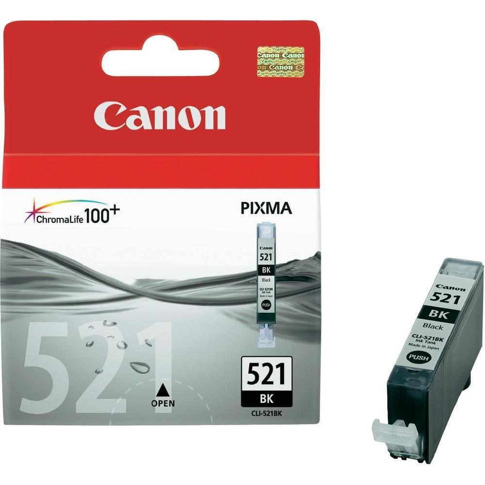 Canon 2933B004 CLI-521BK IP3600/ IP4600/ MP540/MP62 Siyah Orijinal İnkjet Kartuş