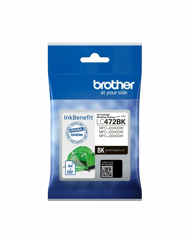 Brother LC472BK 550 Sayfalık Siyah Orijinal Kartuş