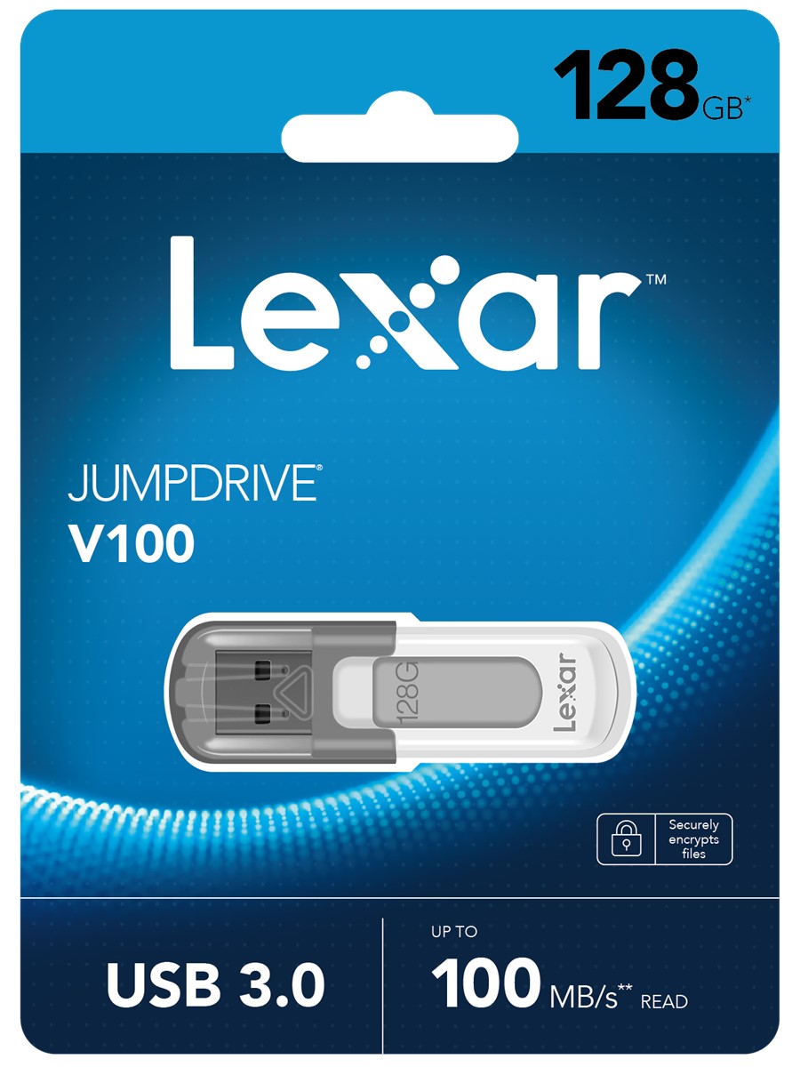 Lexar LJDV100-128ABGY 128 GB JumpDrive V100 USB 3.0 Flash Bellek