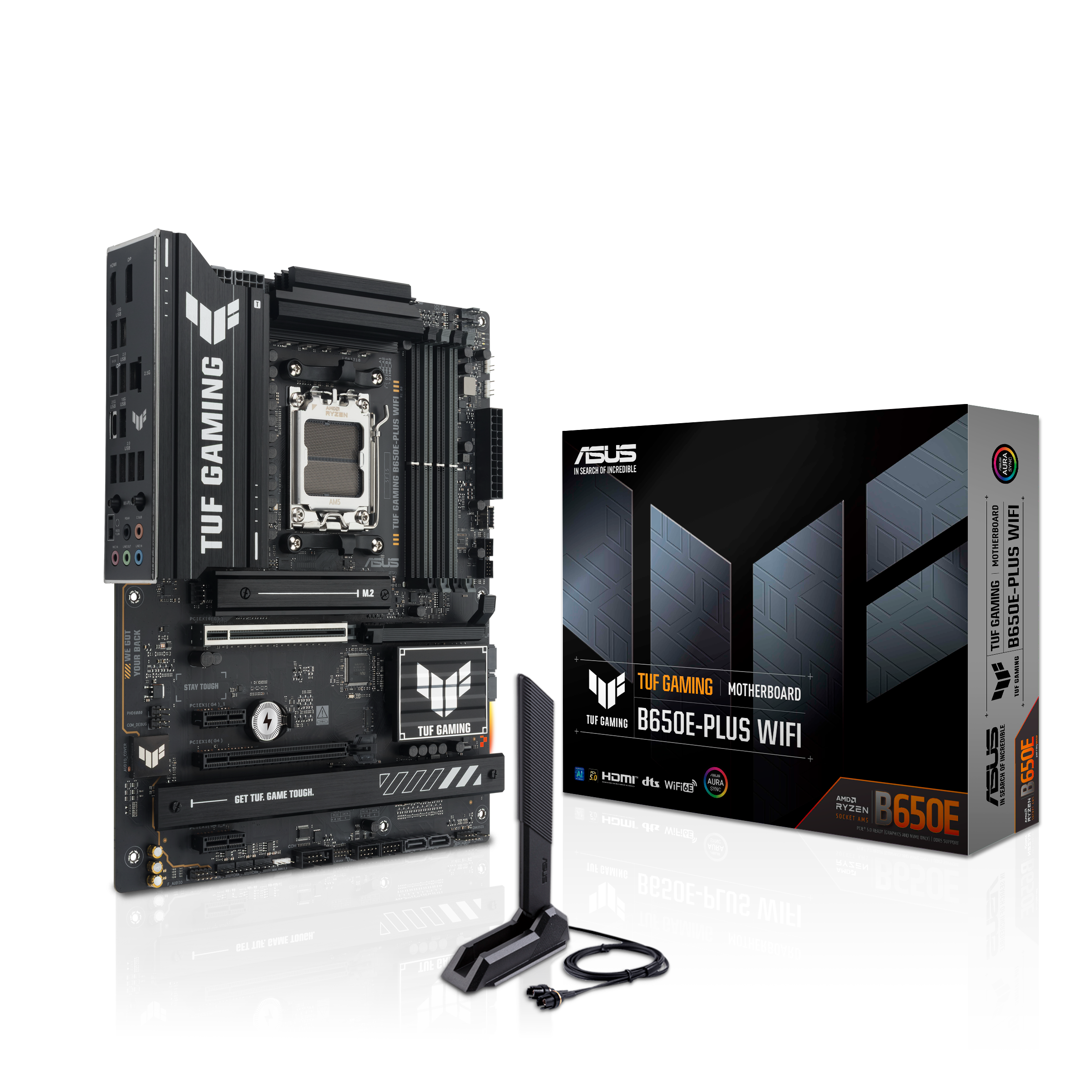 Asus TUF GAMING B650E-PLUS WIFI Sc-AM5 DDR5 8000Mhz 3XM2 Wifi 6E 2.5Gbit LAN ATX AMD Anakart