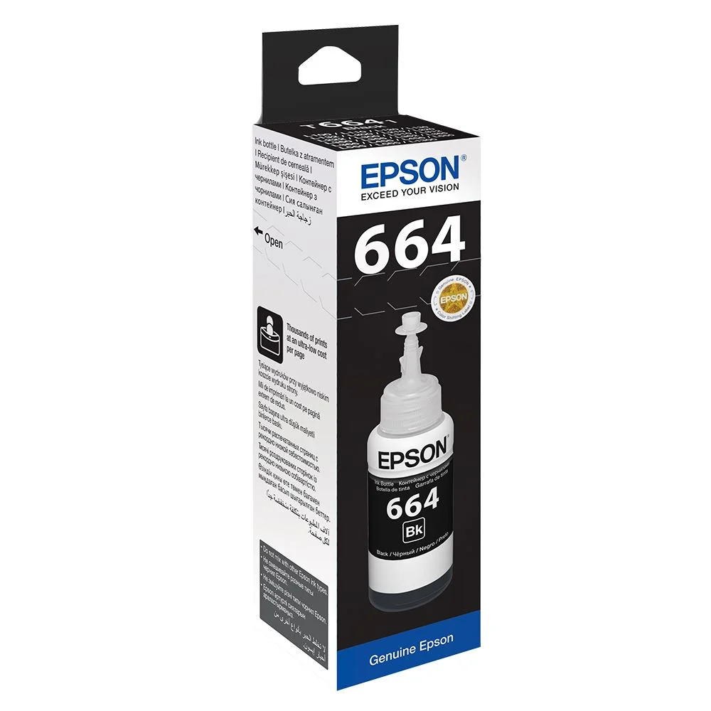 Epson C13T66414A 664 70Ml 5.000 Sayfalık Siyah Orijinal Mürekkep
