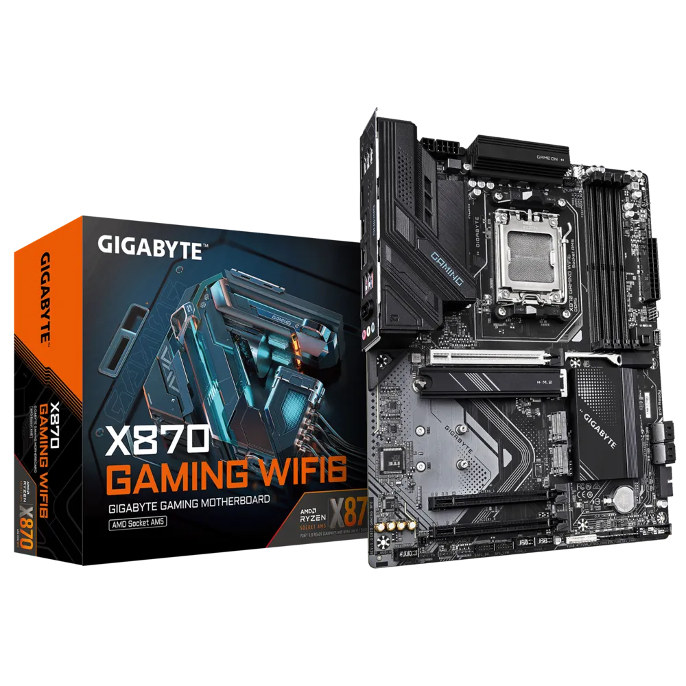 Gigabyte X870 GAMING WIFI6 Sc-AM5 DDR5 8200Mhz 4xM.2 2.5Gbit Lan Wi-Fi 6E ATX AMD Anakart