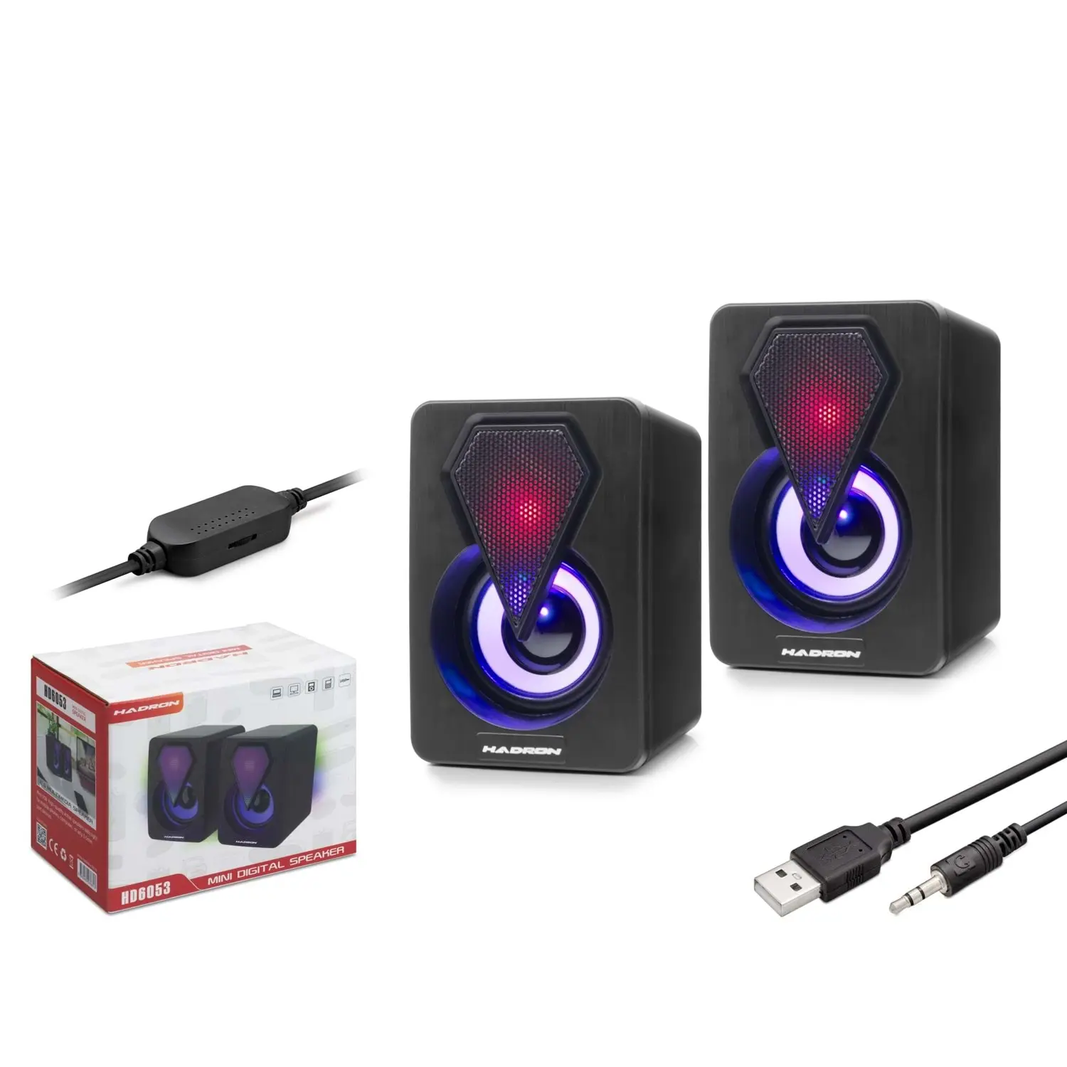 Hadron HD6053 1+1 6W Siyah USB Hoparlör