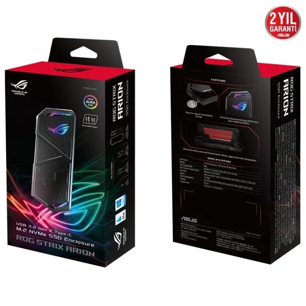 Asus TUF GAMING AS1000 PLUS 1 TB USB 3.2 Sıvı ve Toz Korumalı IP68 810H Harici SSD Harddisk