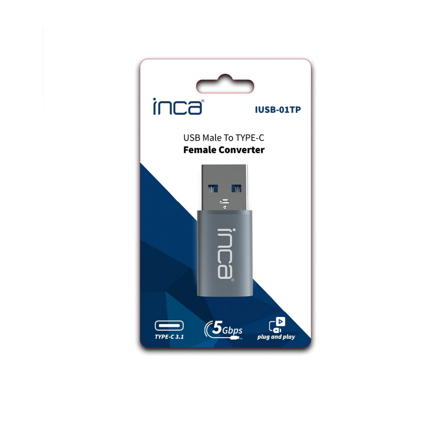 Inca IUSB-01TP USB Type C to USB 3.0 Dişi-Erkke Usb Dönüştürücü Adaptör