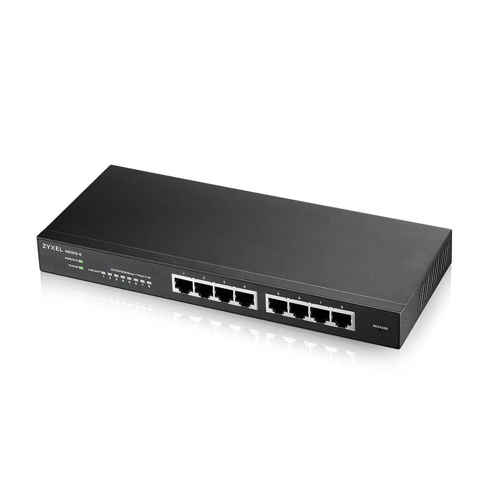 Zyxel GS1915-8-EU0101F 8 Port Gigabit Smart Hybrid NebulaFlex Yönetilebilir Ethernet Switch