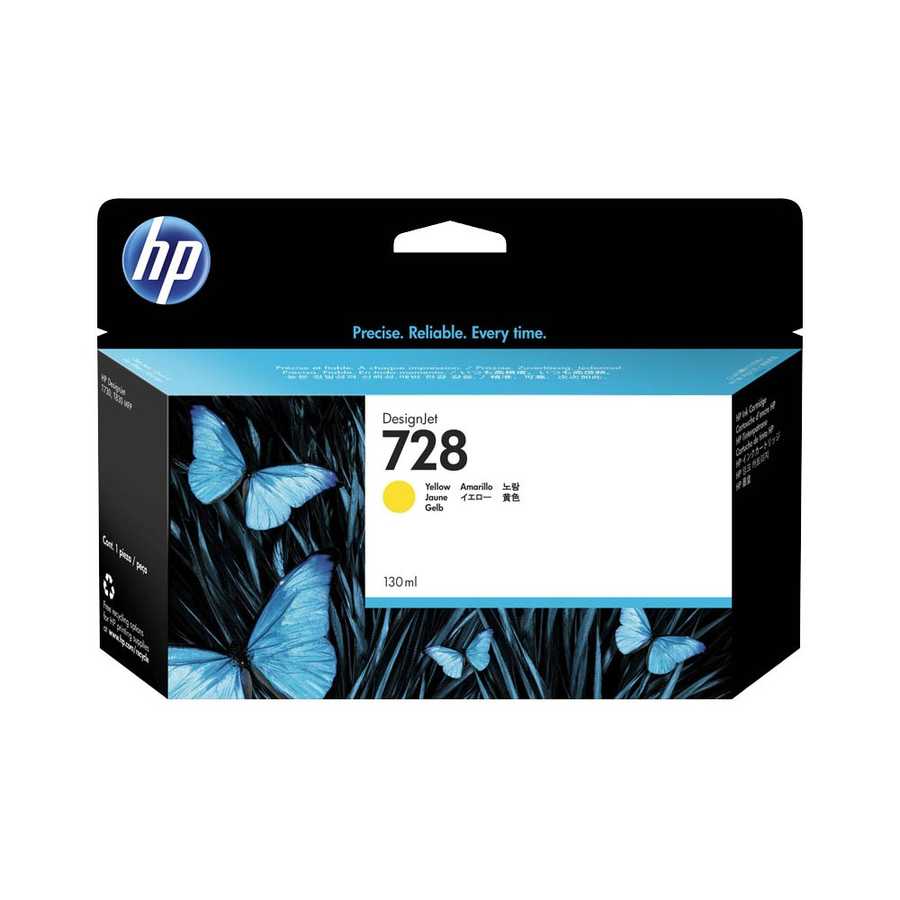 Hp F9J65A 728 130 Ml Geniş Format Sarı Orijinal Inkjet Kartuş