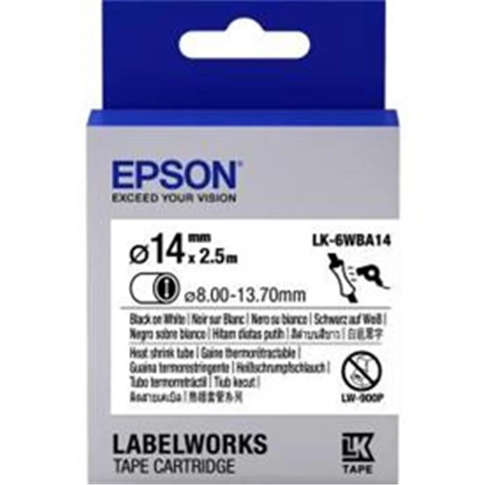 Epson LK-4YBA5 2.5Mt 3-5.7mm Sarı Üzeri Siyah Makaron