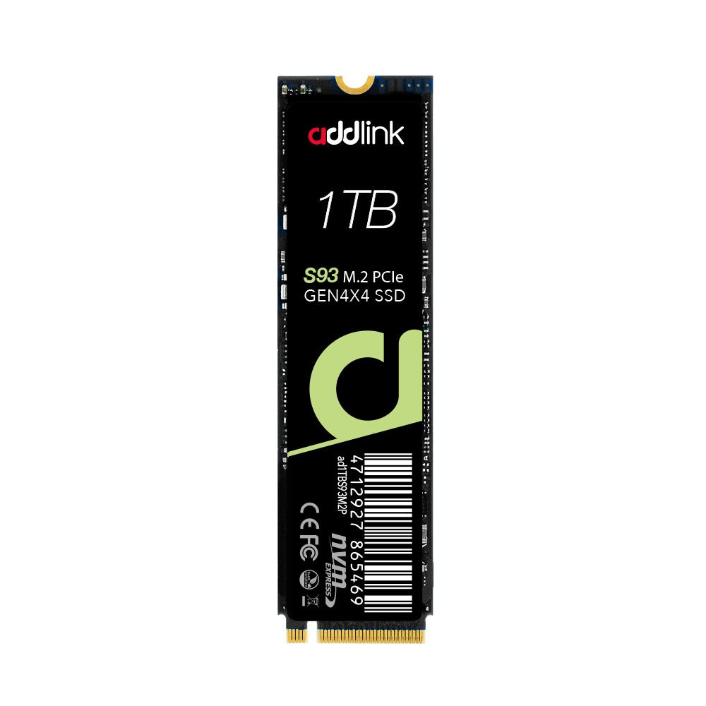 Addlink AD1TBS93M2P 1 TB 7200-6100Mb/s PCIe NVMe M2 Gen4 22x80 SSD Harddisk