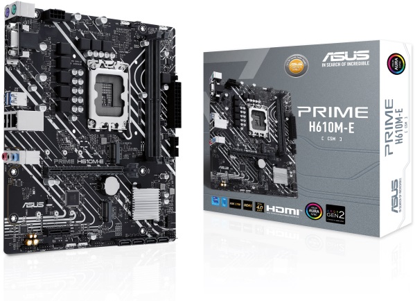 Asus PRIME H610M-E-CSM Sc-1700 H610 DDR5 5600Mhz 2xM.2 AURA RGB mATX INTEL Anakart