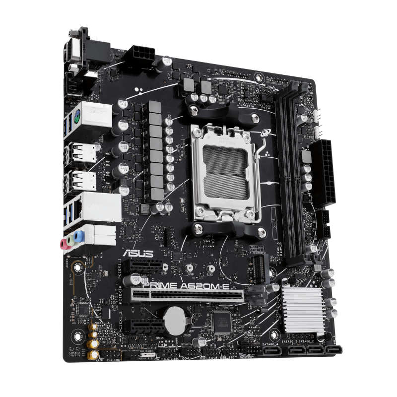 Asus PRIME A620M-E-CSM Sc-AM5 A620 DDR5 6400Mhz M.2 AURA RGB mATX AMD Anakart