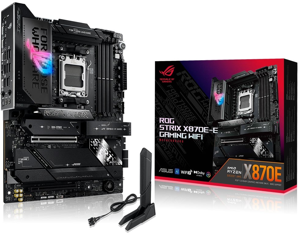 Asus ROG STRIX X870E-E GAMING WIFI Sc-AM5 X780 DDR5 8000MHz 5xM2 5GBit WİFİ7 ATX AMD Anakart