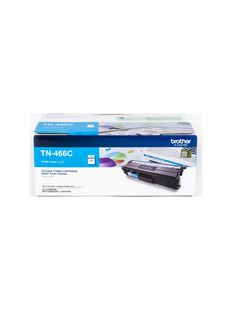 Brother TN-466C 6.500 Sayfalık Mavi Orijinal Lazer Toner