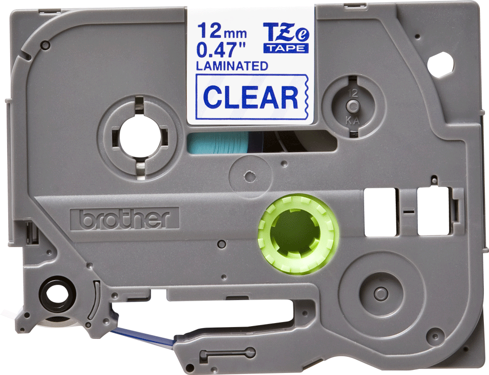 Brother TZE-133 8Mt 12mm Şeffaf Üzeri Mavi Laminasyonlu Etiket