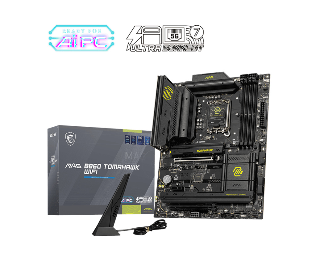 Msi MAG B860 TOMAHAWK WIFI Sc-1851 DDR5 9200Mhz 3xM2 Wifi7 5Gbit ATX INTEL Anakart