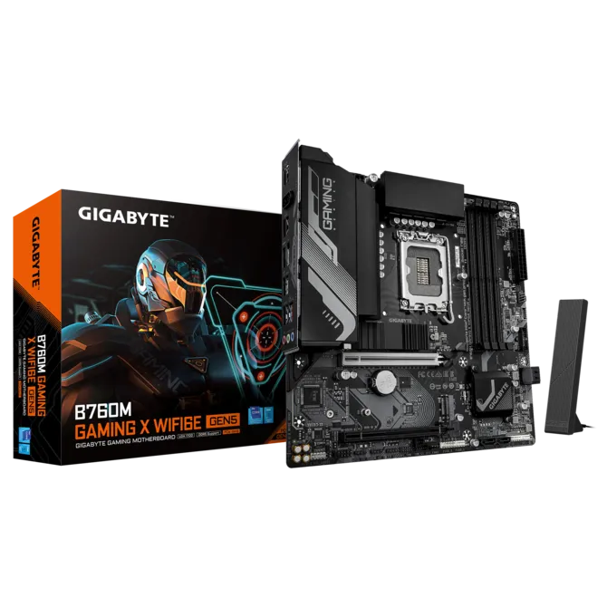 Gigabyte B760M GAMING X WIFI6E GEN5 Sc-1700 DDR5 7600MHz M2 mATX INTEL Anakart