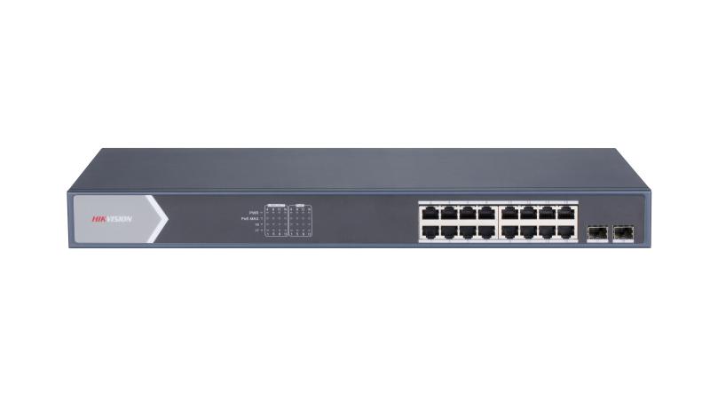 Hikvision DS-3E1518P-SI 16 Port Gigabit PoE 2 Port SFP Akllı 250W Yönetilebilir PoE Switch