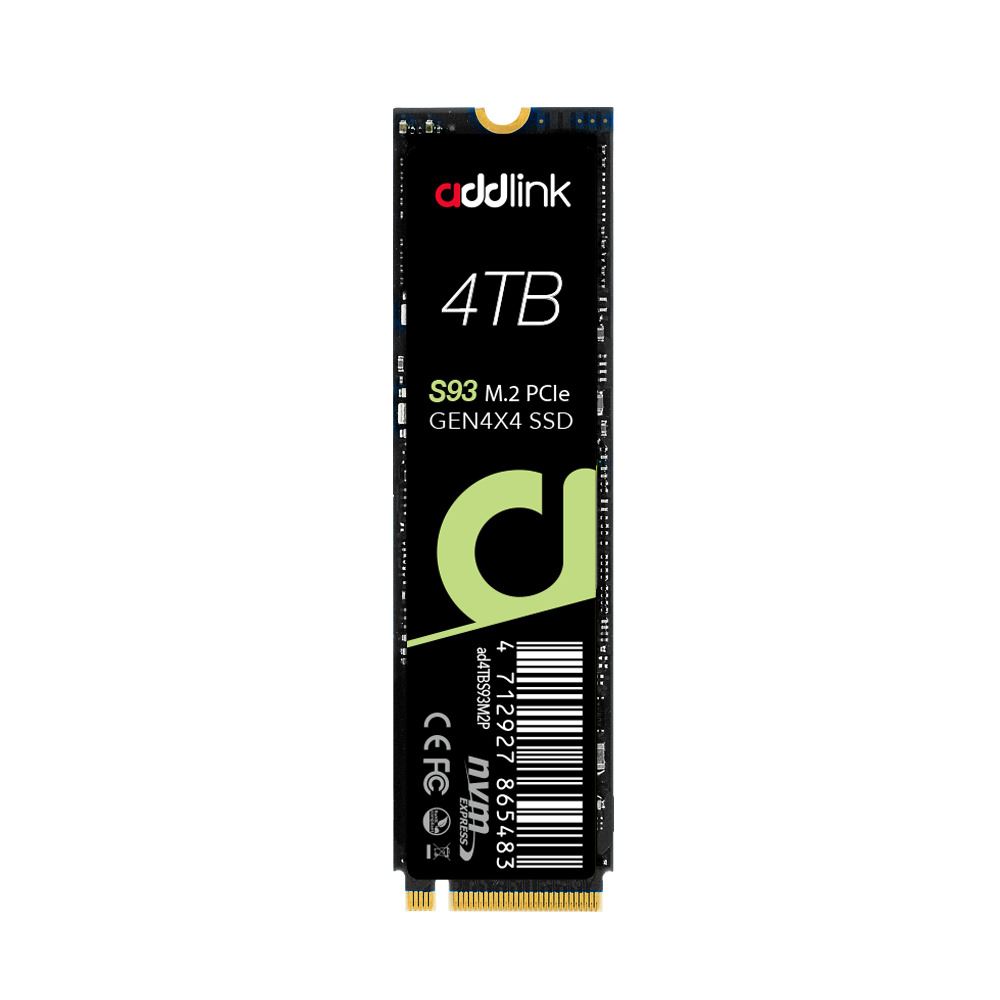 Addlink AD4TBS93M2P 4 TB 7400-6500Mb/s PCIe NVMe M2 Gen4 22x80 SSD Harddisk