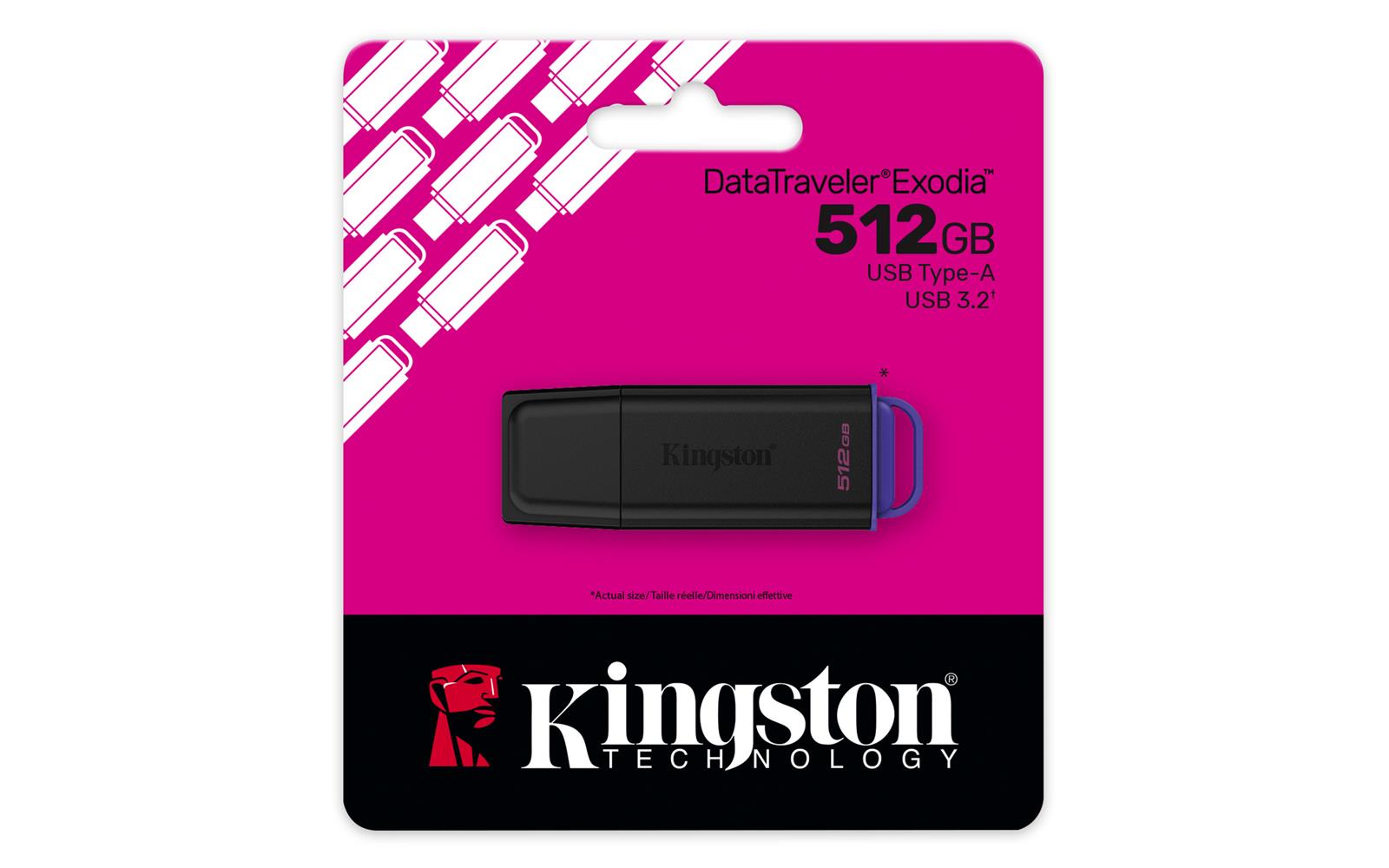 Kingston DTXG2/512GB 512 GB Portable Exodia DataTraveler USB 3.2.1 Gen1 USB Flash Bellek