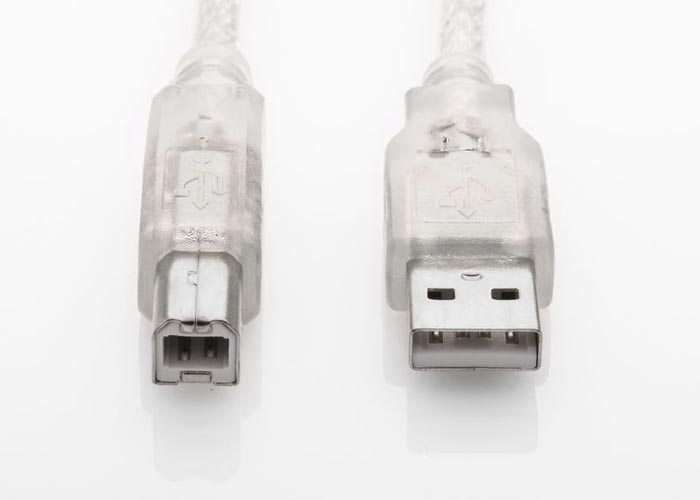 S-Link SL-U2005 5 Mt USB 2.0 to USB B Erkek-Erkek Şeffaf Yazıcı Kablosu