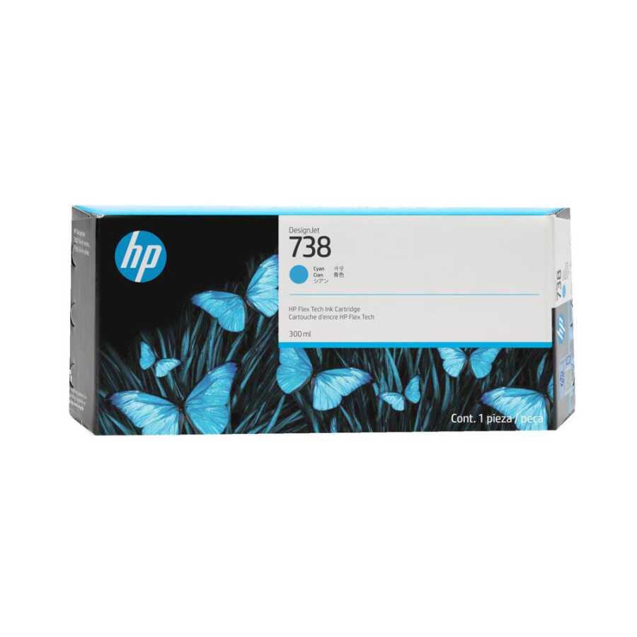 Hp 676M6A 738 300Ml Yüksek Kapasiteli Mavi Orijinal Inkjet Kartuş
