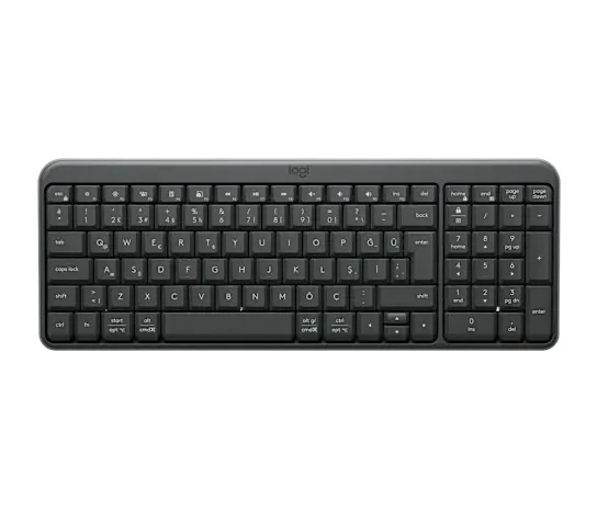 Logitech 920-013460 K250 Bluetooth Q TR Kompakt Grfit Kablosuz Klavye