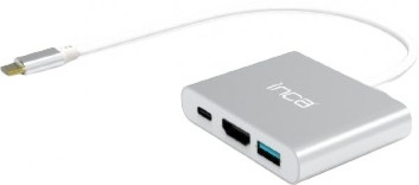 Inca ITPC-04T 0.15Mt USB Type C to HDMI 100W PD Usb 3.0 Gümüş Usb Ekran Adaptörü