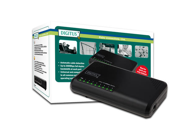 Digitus DN-50022 8 Port 10/100Mbps Masaüstü Switch