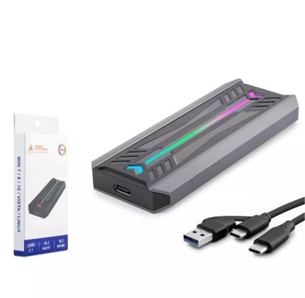 Hadron HDX1775 Usb Type C 3.1 Usb 3.0 to PCIe NVME M2 RTL9210 Siyah Harici Harddisk Kutusu