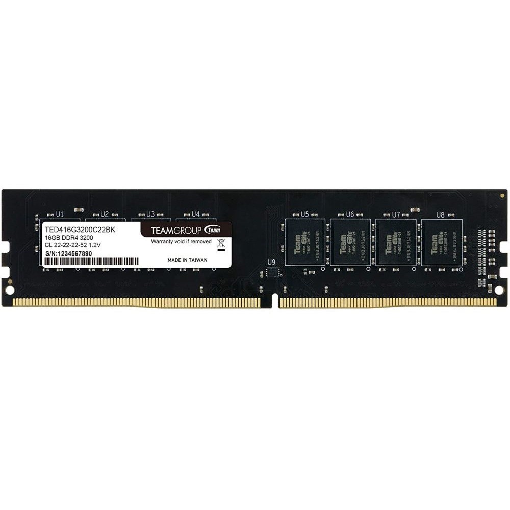 Team TED416G3200C22BK 16 GB DDR4 3200MHz CL22 Bilgisayar Bellek