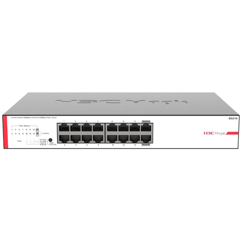 H3C BS216 16 Port Gigabit Metal Kasa Rack Mount Ethernet Switch