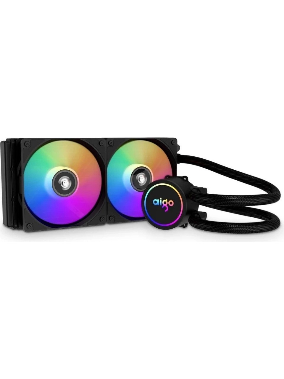 Aigo DCS240 240mm 2x12cm ARGB Fanlı AMD-INTEL AM5-1700 Uyumlu Siyah  Sıvı Soğutmalı İşlemci Fanı