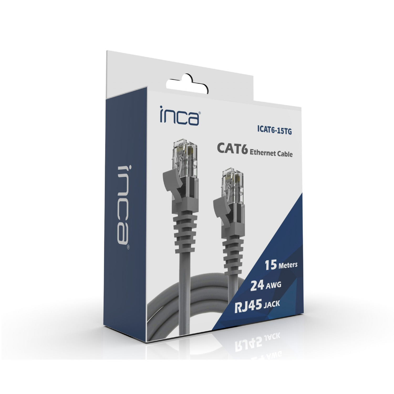 Inca ICAT6-15TG 15 Mt CAT6 AWG24 0.57mm 250Hz Gri Patch Cord Kablo