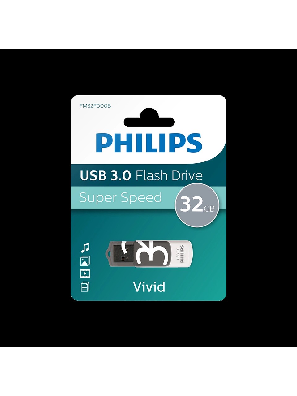 Philips FM32FD00B 32 GB Vivid Gölge Grisi USB 3.0 Flash Bellek