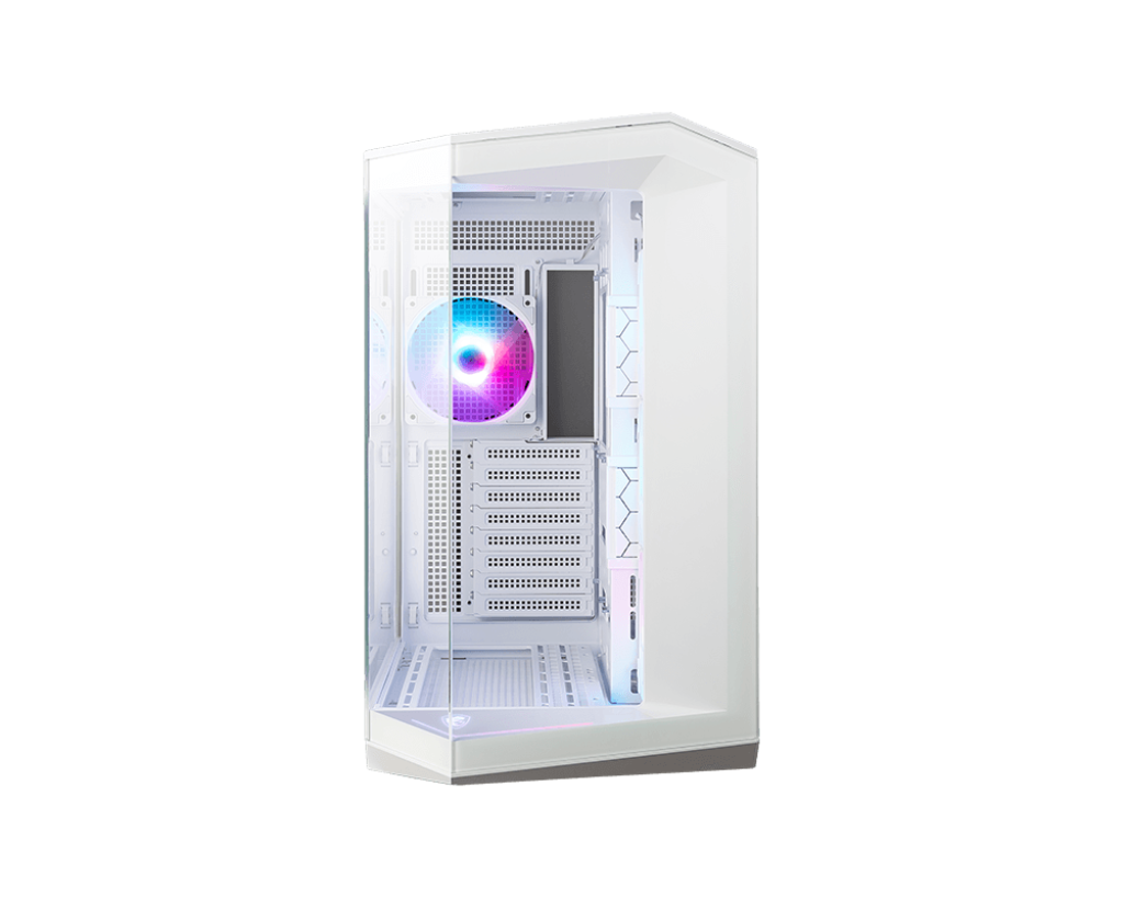 Msi MAG PANO 100R PZ WHITE PSU YOK 4x12cm ARGB Fanlı Temperli Cam Panoramik Beyaz Oyuncu Kasası