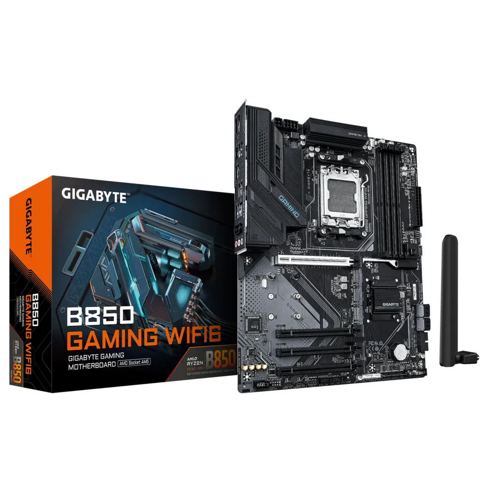 Gigabyte B850 GAMING WIFI6 Sc-AM5 DDR5 8200MHz 3xM.2 1Gbit Wi-Fi 6 ATX AMD Anakart