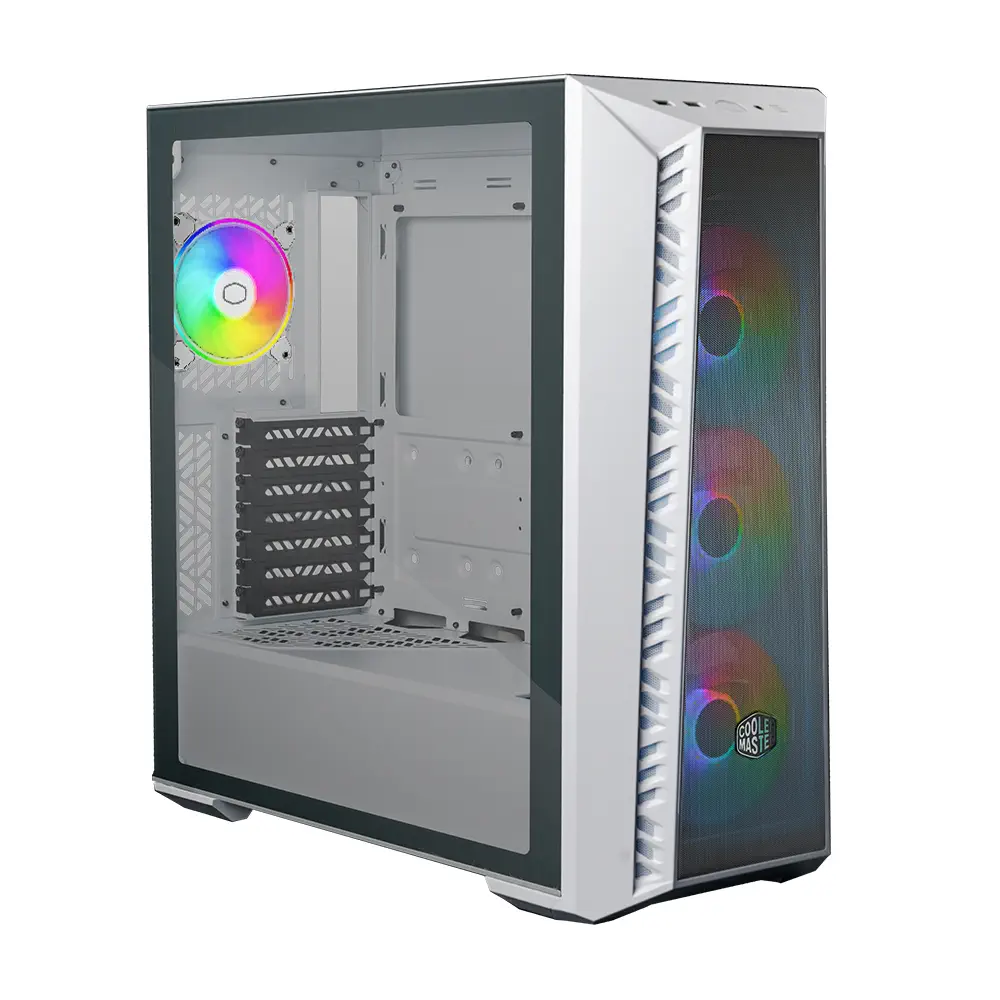 Cooler Master MasterBox 520 MB520 WGNN S03 PSU YOK 4x12cm ARGB Fanlı Mid Tower Beyaz Oyuncu Kasası