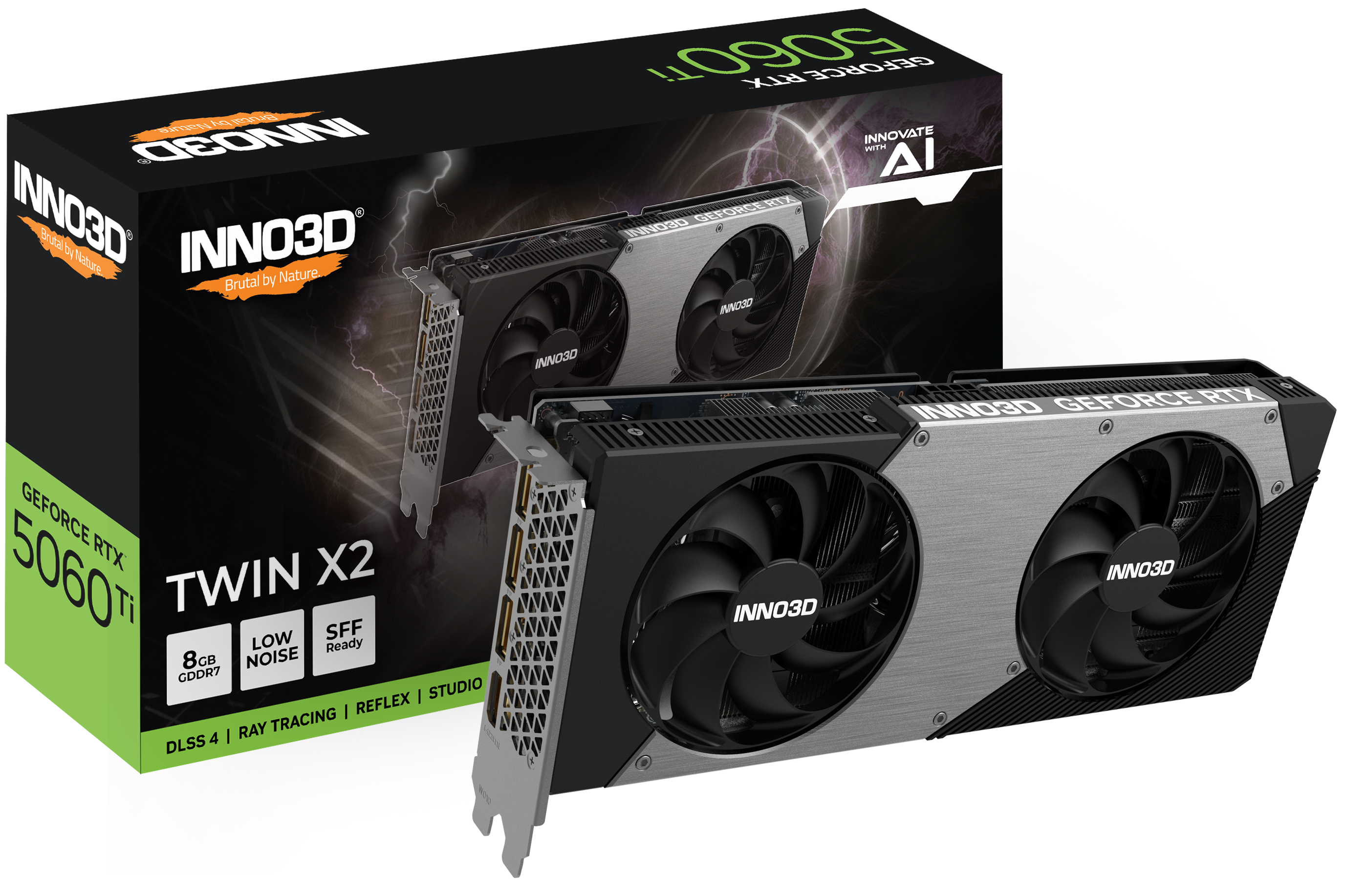 Inno3D N506T2-08D7-193075N 8 GB GDDR7 RTX 5060 TI Twin X2 128Bit NVIDIA Ekran Kartı