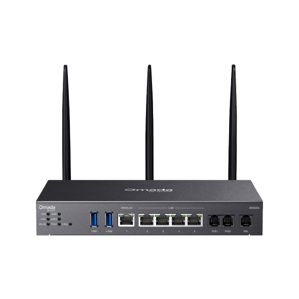 Tp-Link DR3650V 4 Port Gigabit Omada AX3000 Wi-Fi 6 3 Antenli DSL Gateway
