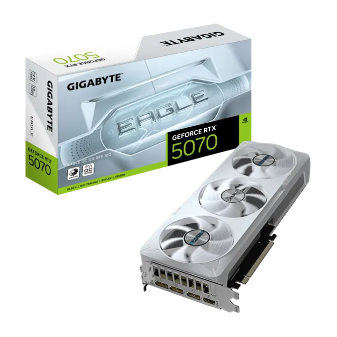 Gigabyte GV-N5070EAGLEOC ICE-12GD 12 Gb GDDR7 GeForce RTX 5070 Eagle OC ICE SFF 192Bit NVIDIA Ekran Kartı
