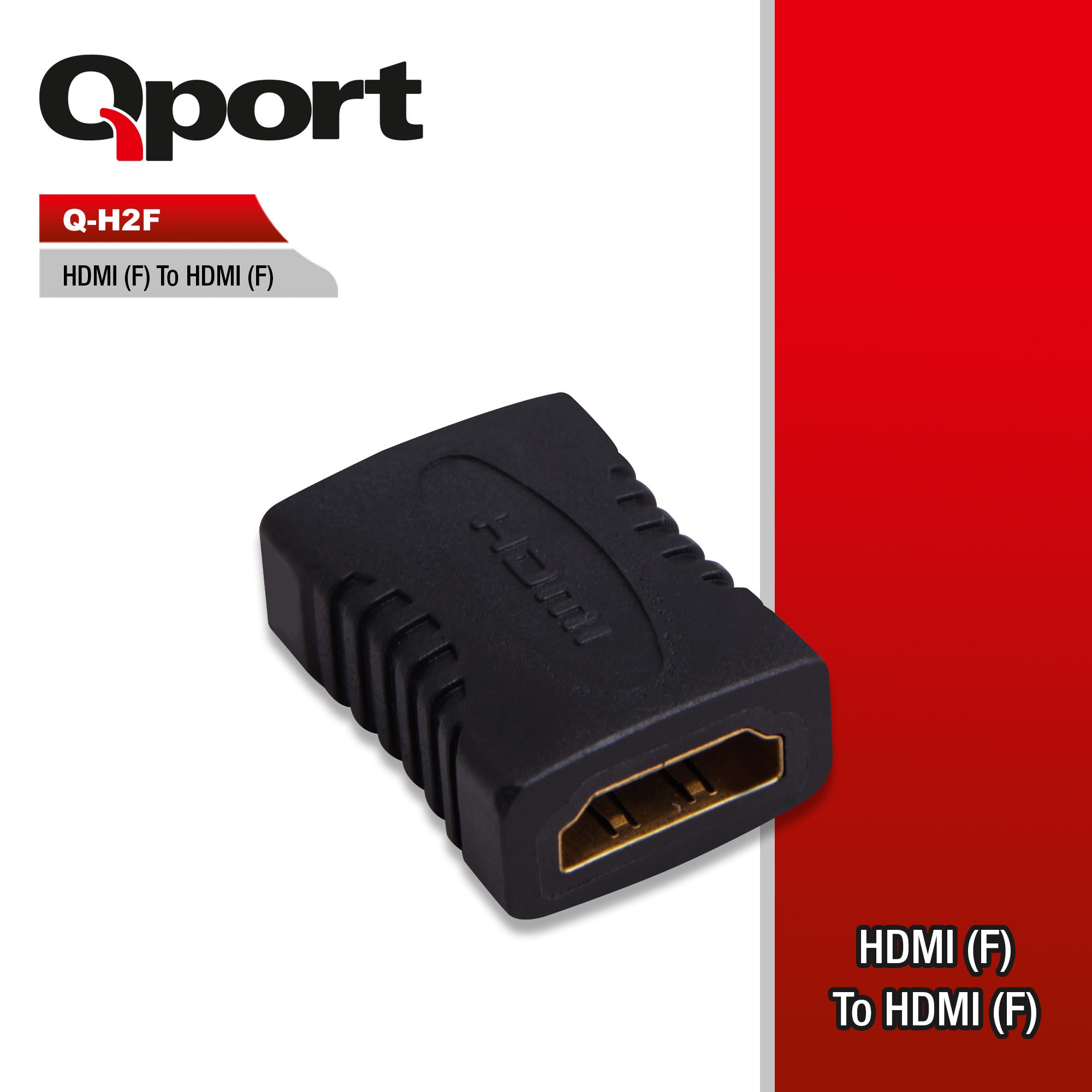 Qport Q-H2F HDMI to HDMI Dişi-Dişi Dönüşütürücü Adaptör